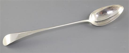 A large George III silver basting spoon, Length 12 ¾”/325mm Weight: 4.6oz/129grms